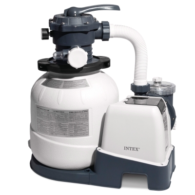 Depuradora de Arena INTEX Krystal Clear, 7.900 L/h, 0,30 HP, 61x41x57 Cm, Gris