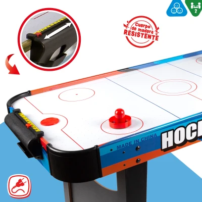 Mesa Air Hockey CB Games con Estructura de Madera, 122x61x75 Cm, Multicolor