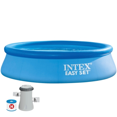 Piscina Hinchable Intex Easy Set con Depuradora, 305x305x76 Cm, Azul