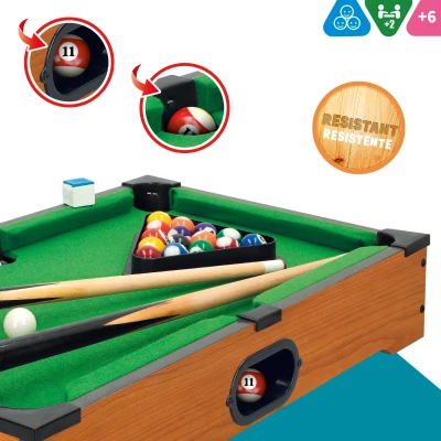 Mesa de Billar Sobremesa Portátil de Madera CB Games, 51x31x9 Cm, Verde