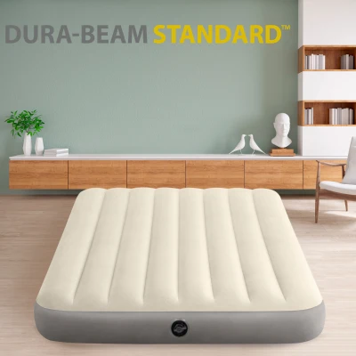 Colchón Hinchable Dura-Beam con Tecnología Fiber-Tech, 137x191x25 Cm, Crema