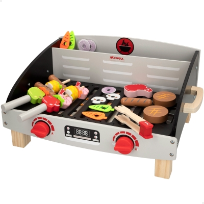 Barbacoa de Madera WOOMAX para Niños, 50,5x34x23,5 Cm, Madera Natural
