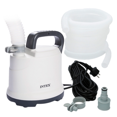 Bomba de Drenaje Sumergible Intex, 3.595 L/h Manguera 5 M, 28,5x28,5x28,5 Cm, Negro