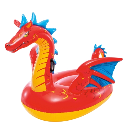 Flotador Hinchable Dragón Intex con Asas, 198x173 Cm, Multicolor