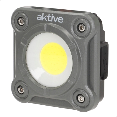 Foco LED Portátil 1000 Lúmenes 3 Posiciones IP44, 12x6x21 Cm, Negro