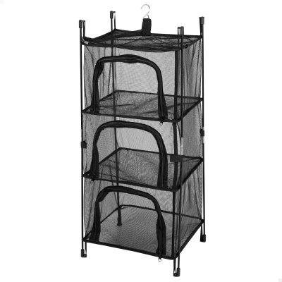 Organizador Armario Colgante Plegable 3 Niveles, 40x4x40 Cm, Gris