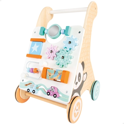 Andador de Madera WOOMAX con Actividades Interactivas, 30,5x9,5x46,5 Cm, Natural