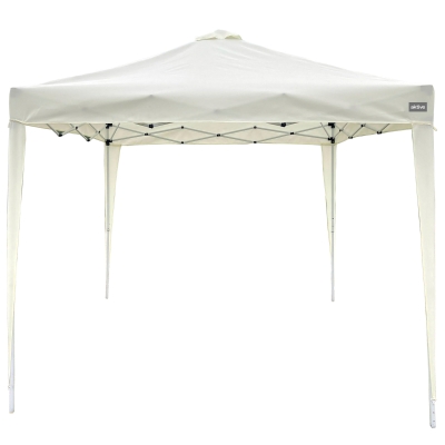 Cenador Plegable con Altura Ajustable, 300x300x240-250 Cm, Blanco