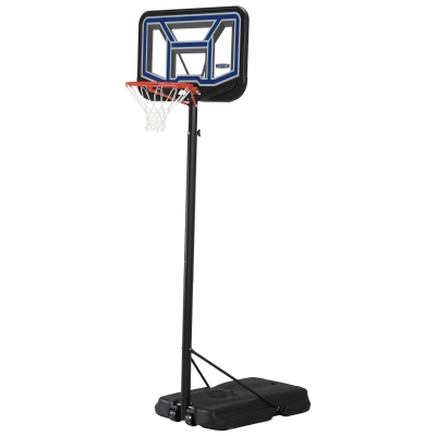 Canasta de Baloncesto Portátil Ultrarresistente Regulable 230-305 Cm, 112x5x76 Cm, Negro
