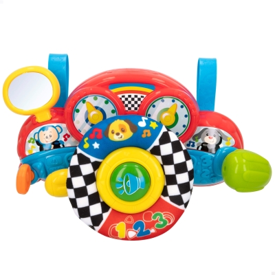 Volante para Bebé Interactivo 2 en 1 con Luz y Sonido, 29x10,5x17 Cm, Multicolor
