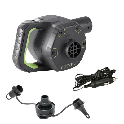 Hinchador Eléctrico Recargable 650 L/min, 220-240V y 12V, 19,6x14,5x12,5 Cm, Blanco