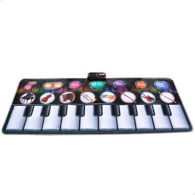 Alfombra Piano Musical Interactiva 10 Teclas y Grabación, 148x67,5x0,5 Cm, Multicolor