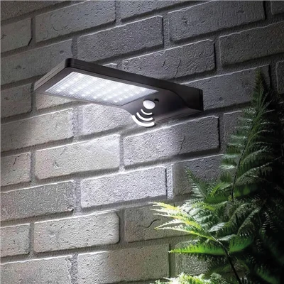 Foco Solar Exterior Aktive con Sensor de Movimiento 36 LED 300 Lúmenes, 11x3x19 Cm, Negro