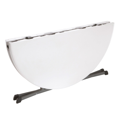 Mesa Redonda Plegable Lifetime, Tablero Polietileno 45 Mm, 152x152x75,5 Cm, Blanco