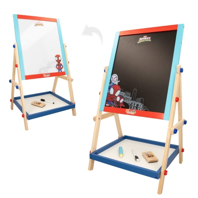 Pizarra Caballete Infantil Woomax 2 en 1 Doble Cara, 40x31,5x64,5 Cm, Multicolor