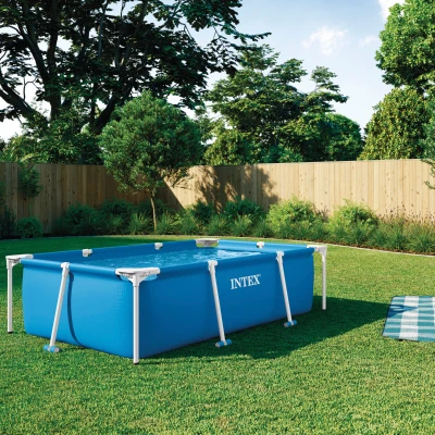 Piscina Desmontable Intex Small Frame Tubular, 220x150x60 Cm, Azul
