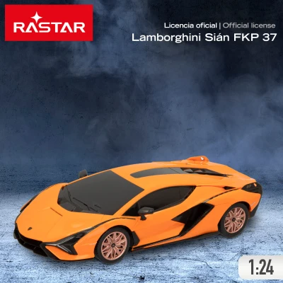 Coche Teledirigido Lamborghini Sián FKP 37 Escala 1:24 21x9,2x4,5 Cm, Naranja