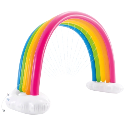 Arcoíris Hinchable con Aspersor de Agua, 300x109x180 Cm, Multicolor