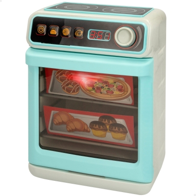 Mini Horno Juguete 2 en 1 con Vitrocerámica, 18x11x24 Cm, Multicolor