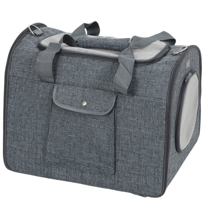 PawHut Soft Sided Cat Carrier Bag, Portable Foldable Pet Carrier with Shoulder Strap & Removable Mat for Small Pet Up to 10kg