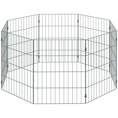 PawHut 8 Panel Pet Playpen for Small Dogs Indoor Outdoor 60 cm Height