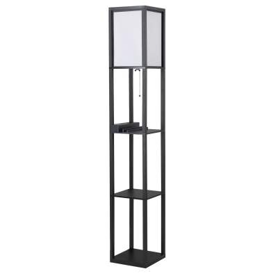 HOMCOM Lampada da terra 26cm x 26cm x 160cm Bianco, Nero