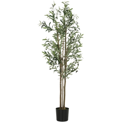 HOMCOM Artificial Olive Tree 175cm 787 Leaves Adjustable Green
