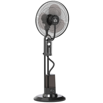 HOMCOM Pedestal Fan with Water Mist Spray, Spray Misting Fan with 70° Oscillation, Tilt Head, 3 Speeds, 3 Modes, Adjustable Mist, 3.2L Water Tank, for Home, 120 cm