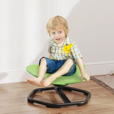 AIYAPLAY Butterfly-Shaped Kids Swivel Chair, Sensory Spinning Chair for Balance and Coordination Training, Green