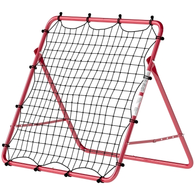 SPORTNOW Filet Rebond Football 5 Angles Acier Nylon 103x72x89cm Rouge