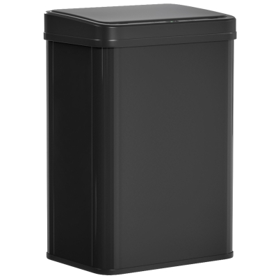 HOMCOM 40L Sensor Bin with Soft-Close Lid, Stainless Steel Automatic Touchless Motion Sensor Kitchen Bin, Black