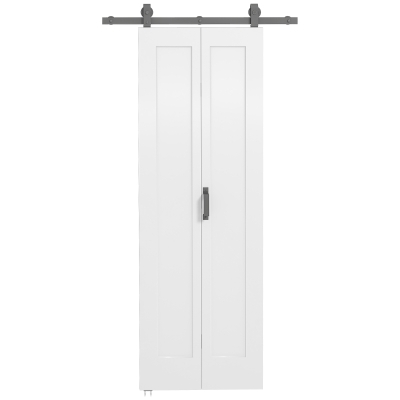 HOMCOM Porta Pieghevole a Libro Verniciabile 70x210 cm Bianco