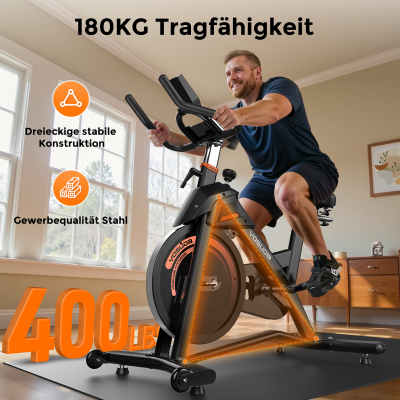 Heimtrainer Fahrrad, YOSUDA ​​Indoor Cycling Bike mit Magnetwiderstand & APP, Leises Ergometer mit LCD-Monitor & Tablet-Halterung, Spining Bike für Kardiotraining zu Hause, Höhenverstellbar