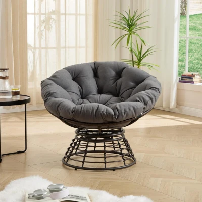 Fauteuil Papasan, Gris