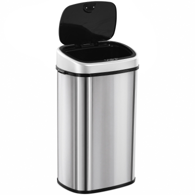 HOMCOM Touchless Kitchen Bin 58L Stainless Steel Silver