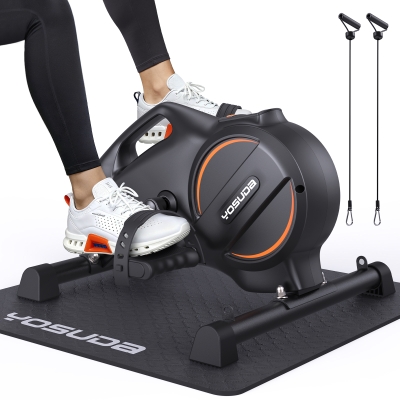 Pedaltrainer, LCD-Display, platzsparend, Metallgestell, 50x45x33 cm, Schwarz