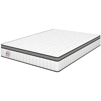 HOMCOM Matelas 140x190cm Ressorts Mousse Mémoire Gel 20cm