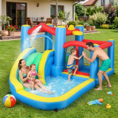 AIYAPLAY Inflatable Bouncy Castle with Slide and Blower