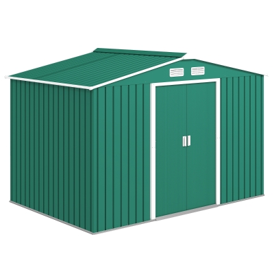 Outsunny Casetta da Giardino 277cm x 195cm x 192cm Verde Scuro