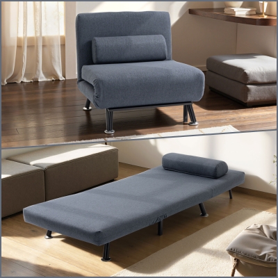 HOMCOM 3-in-1 Convertible Sofa Bed Black