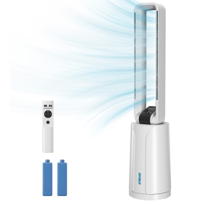 HOMCOM Raffrescatore Evaporativo con Telecomando e Timer, Bianco