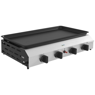 Outsunny Plancha a gas 77x44.5x19cm Argento