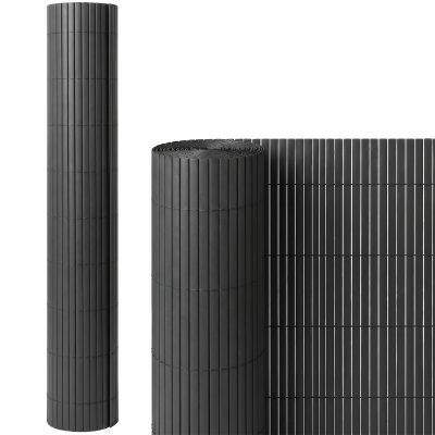 Outsunny Privacy Screening Fence Waterproof Dark Grey 1x3m