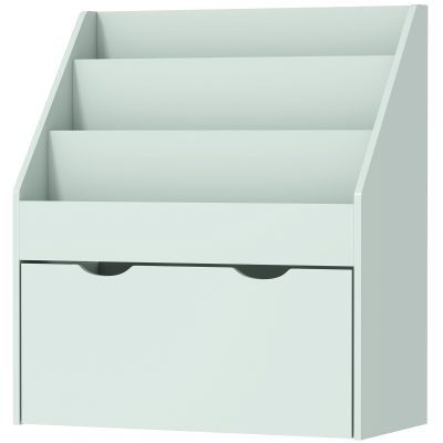 AIYAPLAY Bibliothèque Enfant 3 Niveaux Tiroir 62,5x30x70cm Vert