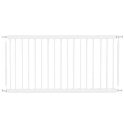 PawHut Barrera de Seguridad para Perros Pequeños Extensible 67-93,5 cm Altura 45 cm para Puertas y Escaleras Blanco