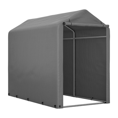 Garage per biciclette con porta a rullo, Grigio scuro