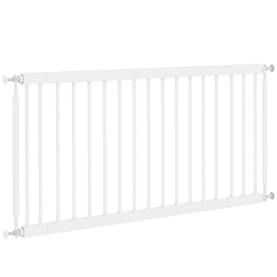 PawHut Barrière Extensible 67-93,5cm Petit Chien Portes Blanc