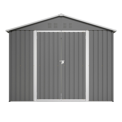 Abri de jardin métallique, Gris foncé