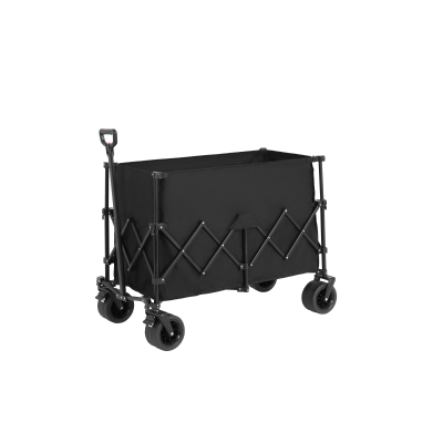 Carrito de playa plegable, 109x53x83 cm, Negro