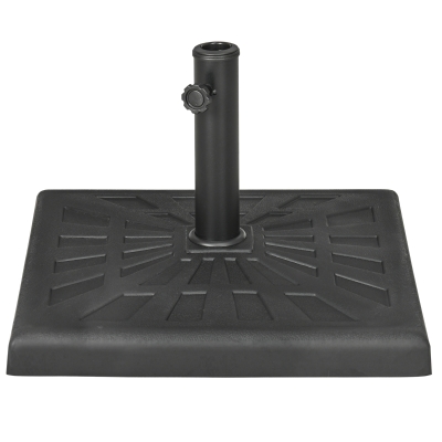 Outsunny Pied de Parasol Résistant 51x51x32 cm Noir